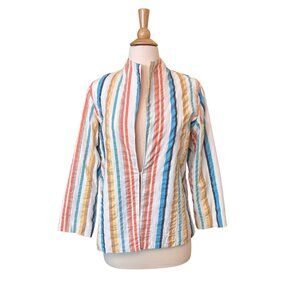 Vintage Norm Thompson Stripe Summer 80’s Jacket